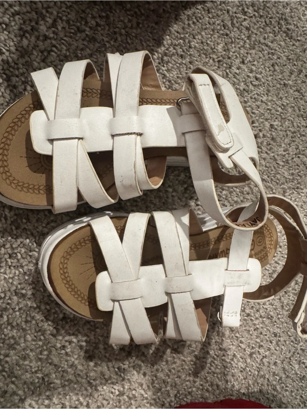 White Strappy Gladiator Sandals